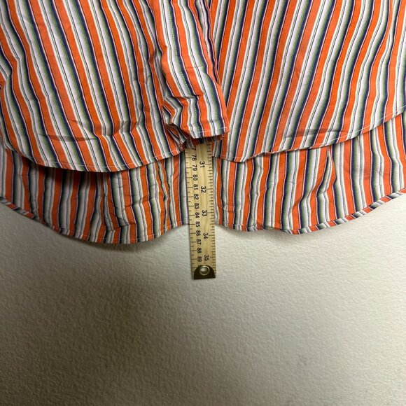 Polo Ralph Lauren Men Orange XL Casual Button Up Shirt Striped Casual Tall Prep - Picture 6 of 13